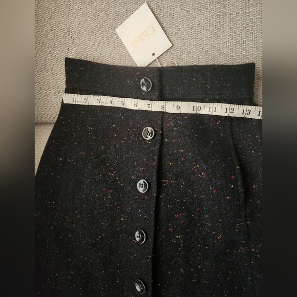 Chloe A-Line Tweed Midi Skirt - Picture 9 of 11